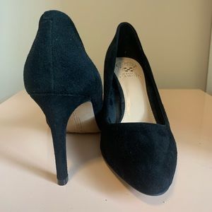 Vince Camuto black suede heels